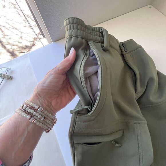 FFNIU Softshell Snow Pants, Olive Green, 34x32 - Picture 5 of 13